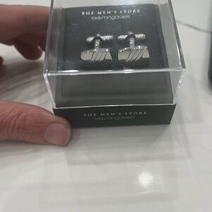 The Men’s Store Bloomingdale's Silver Cufflinks New in Gift Box